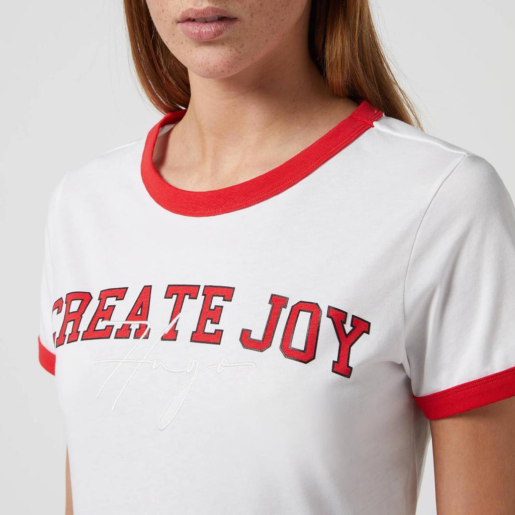 商品Hugo Boss|HUGO Women's Denisse T-Shirt - White,价格¥125,第6张图片详细描述