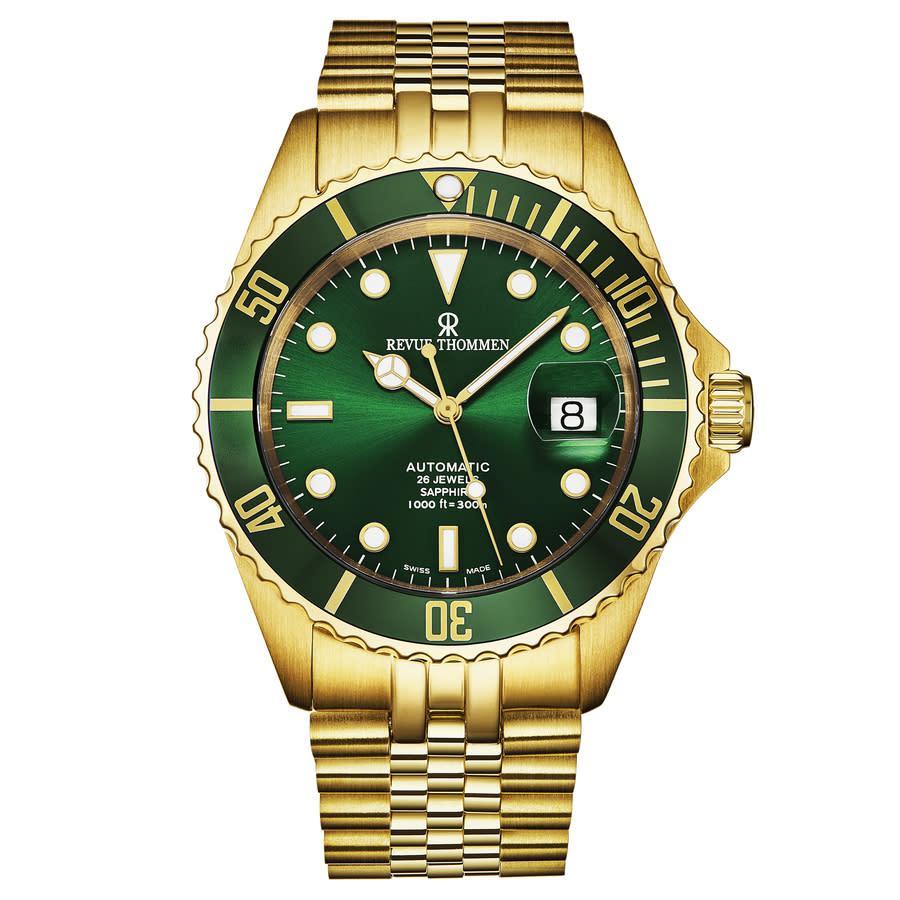 商品Revue Thommen|Diver Automatic Green Dial Mens Watch 17571.2214,价格¥7038,第1张图片