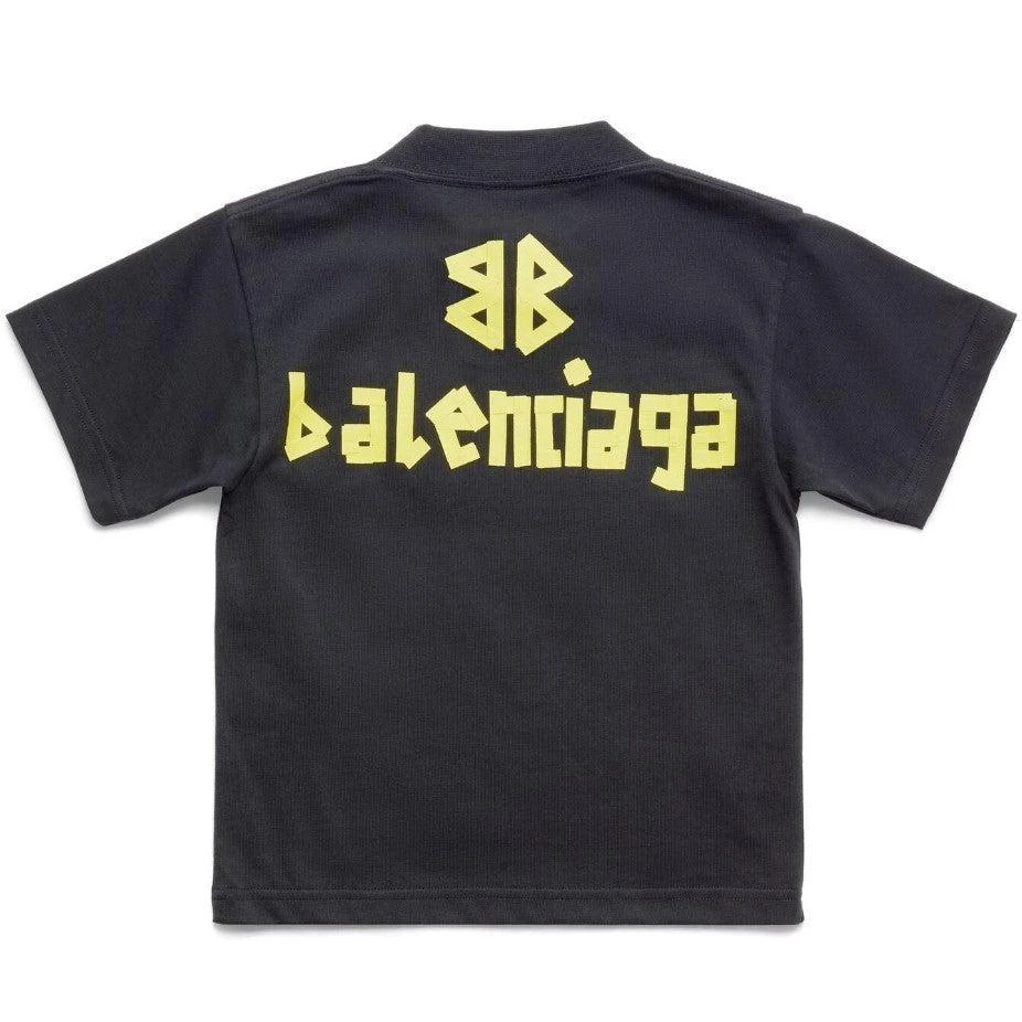商品Balenciaga|儿童黑色徽标T恤,价格¥1678,第1张图片