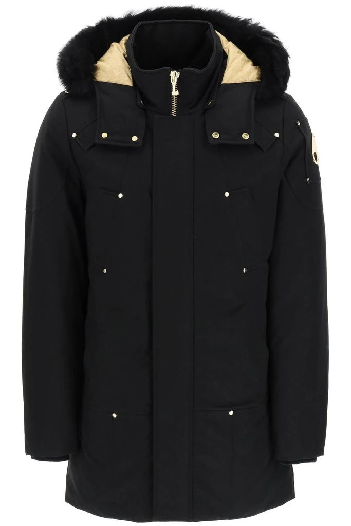 商品Moose Knuckles|gold stirling neoshear parka with shearling trimming,价格¥3654,第1张图片