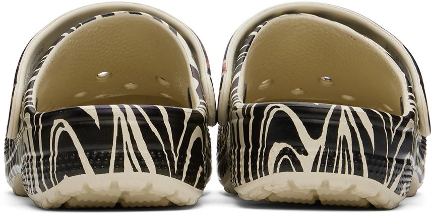 商品Crocs|Off-White & Black Classic Zebra Clogs,价格¥121,第2张图片详细描述