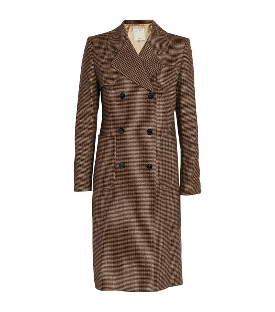 商品Sandro|Wool-Blend Double-Breasted Coat,价格¥2261,第1张图片