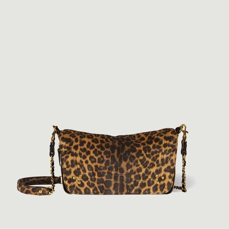 商品Jerome Dreyfuss|Bobi S leopard print shoulder bag Brown Jérôme Dreyfuss Paris,价格¥3959,第1张图片