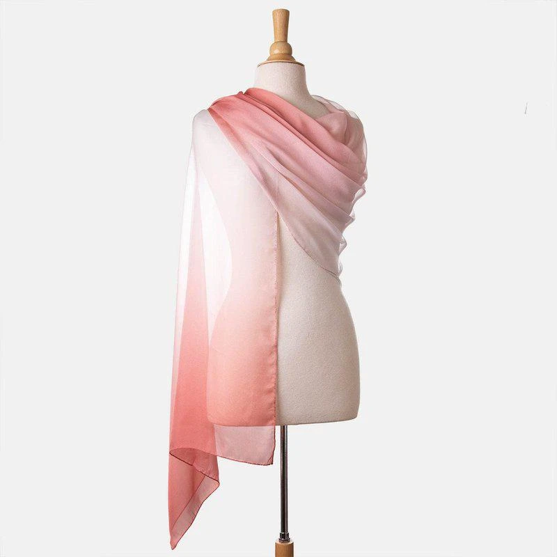 商品Elizabetta|Claudia Silk Scarf/Shawl Peach Blossom Ombré,价格¥944,第2张图片详细描述