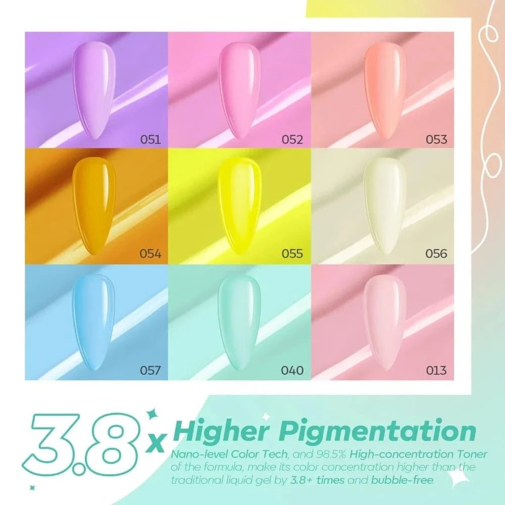 商品[国内直发] MODELONES.com|All About Wagashi - 9 Shades Solid Cream Gel Polish Color Cube,价格¥81,第2张图片详细描述