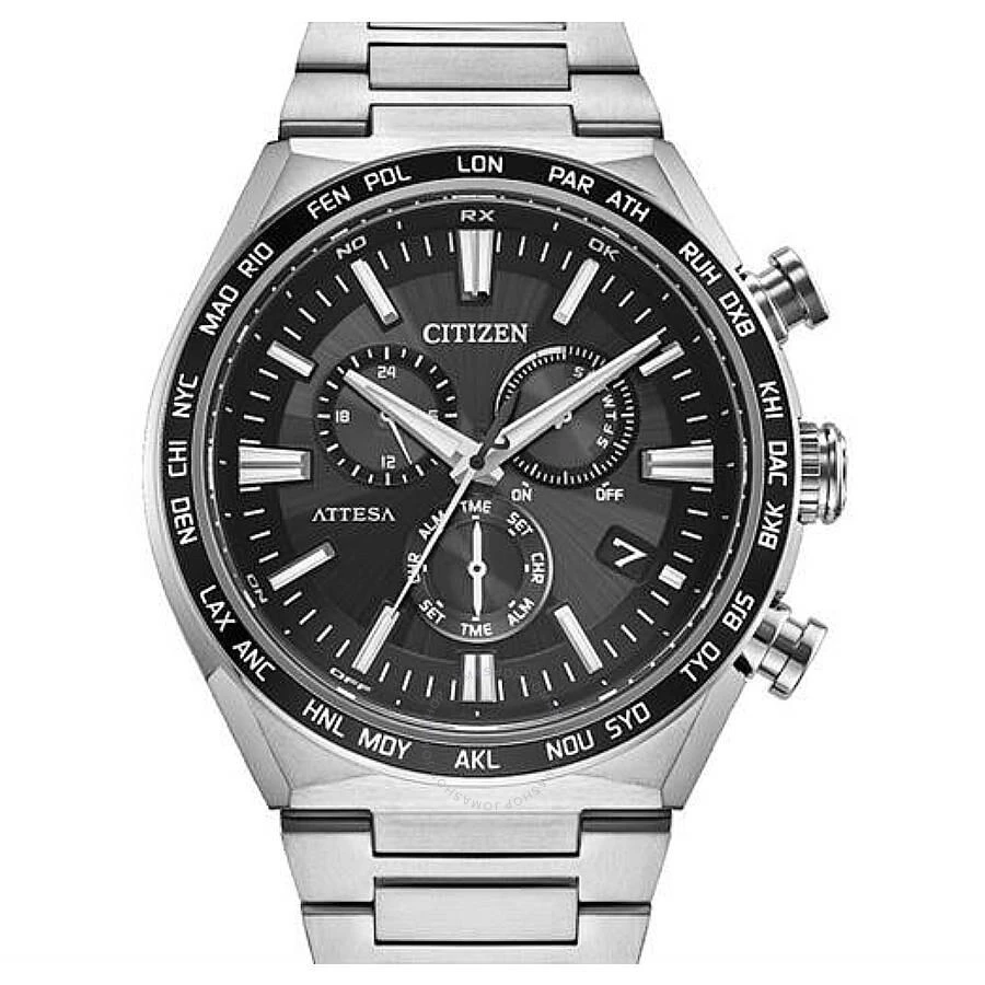 商品Citizen|Attesa Perpetual Alarm World Time Chronograph Black Dial Men's Watch CB5966-69E,价格¥4353,第1张图片