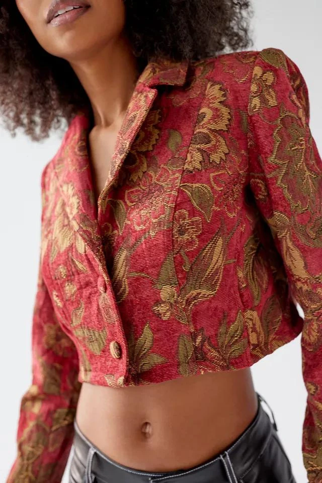 商品Urban Renewal|Urban Renewal Remade Cropped Floral Tapestry Jacket,价格¥447,第5张图片详细描述