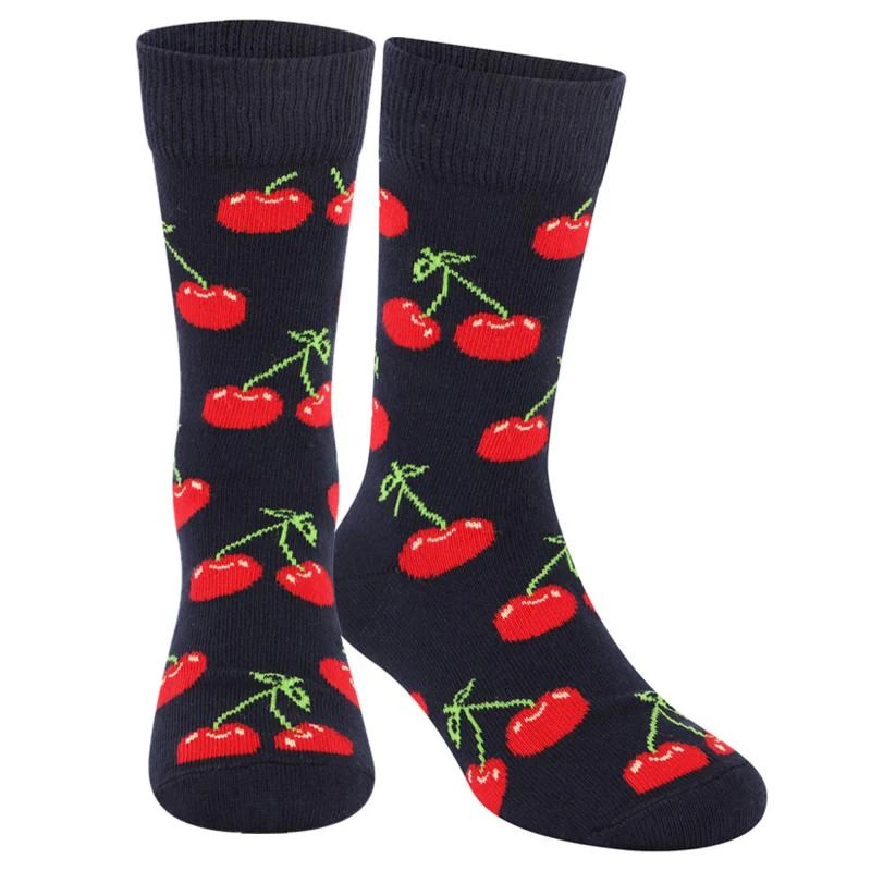 商品Happy Socks|Cherry cotton logo socks in navy and red,价格¥76,第1张图片