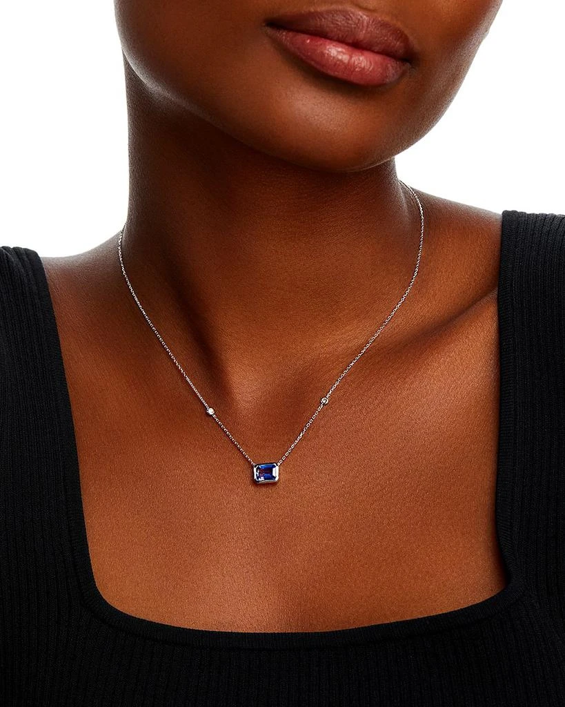 Tanzanite & Diamond Pendant Necklace in 14K White Gold, 18" - Exclusive 商品