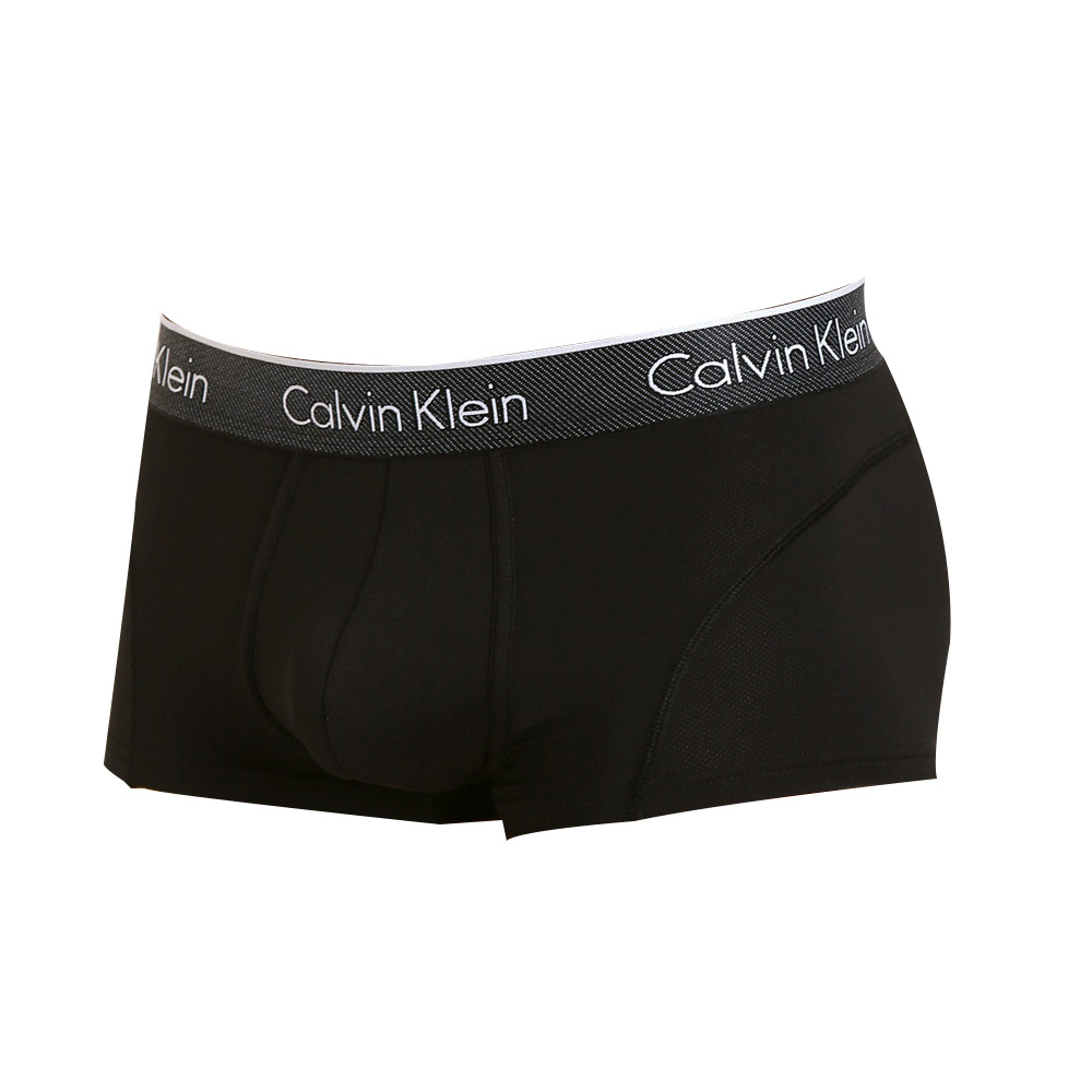 商品[国内直发] Calvin Klein|Calvin Klein 卡尔文 克莱恩 黑色尼龙弹性纤维男士平角内裤 NB1005-001,价格¥311,第1张图片