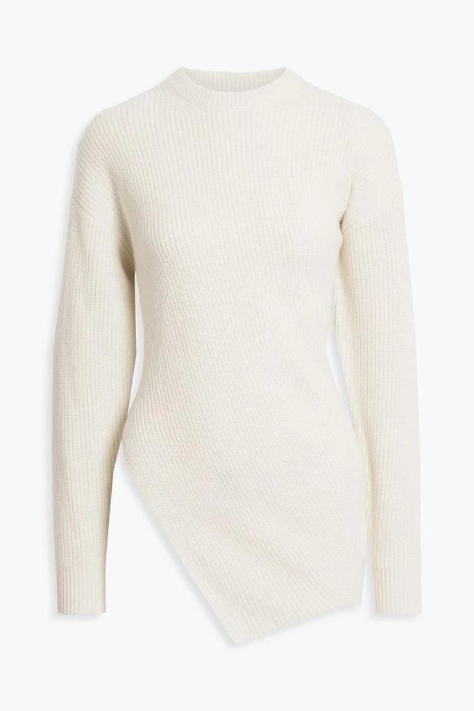 商品Michael Kors|Asymmetric ribbed cashmere and linen-blend sweater,价格¥2547,第1张图片