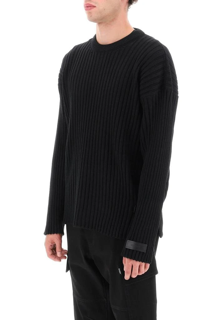 商品Versace|Ribbed-knit sweater with leather straps,价格¥5288,第5张图片详细描述