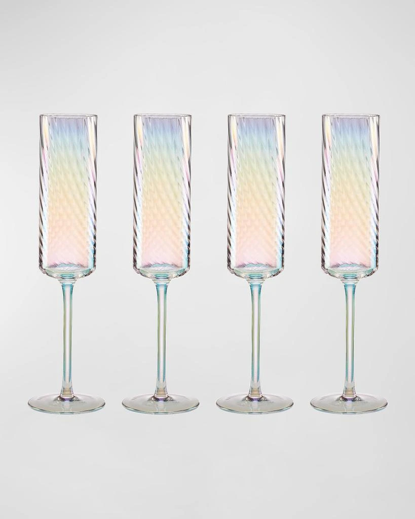 商品Lenox|Tuscany Iridescent Flute Glasses, Set of 4,价格¥559,第1张图片