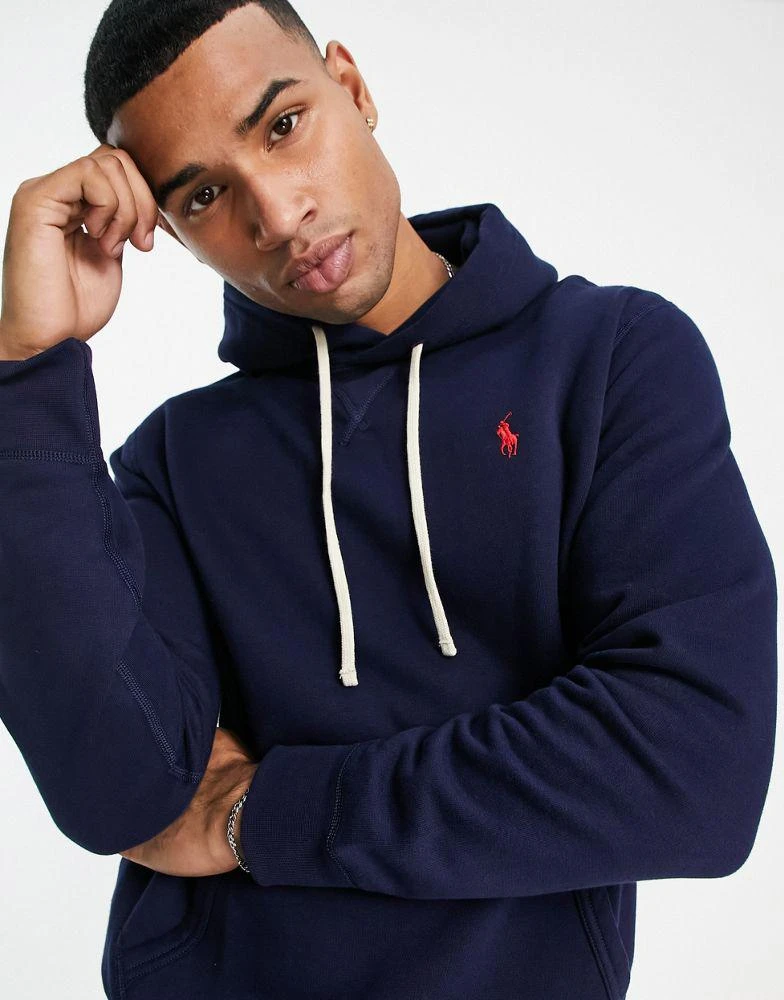 商品Ralph Lauren|Polo Ralph Lauren icon logo fleece hoodie in navy,价格¥1676,第1张图片