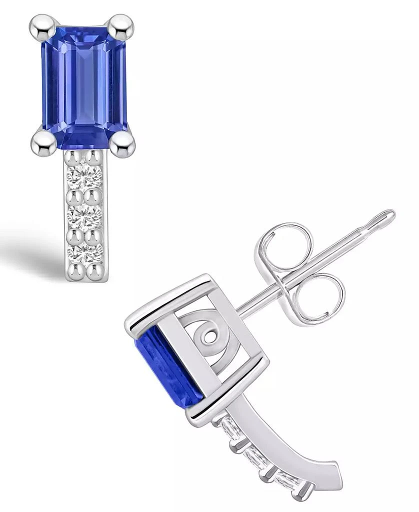 商品Macy's|Tanzanite (1-1/10 Ct. t.w.) and Diamond (1/8 Ct. t.w.) Stud Earrings,价格¥9396,第1张图片