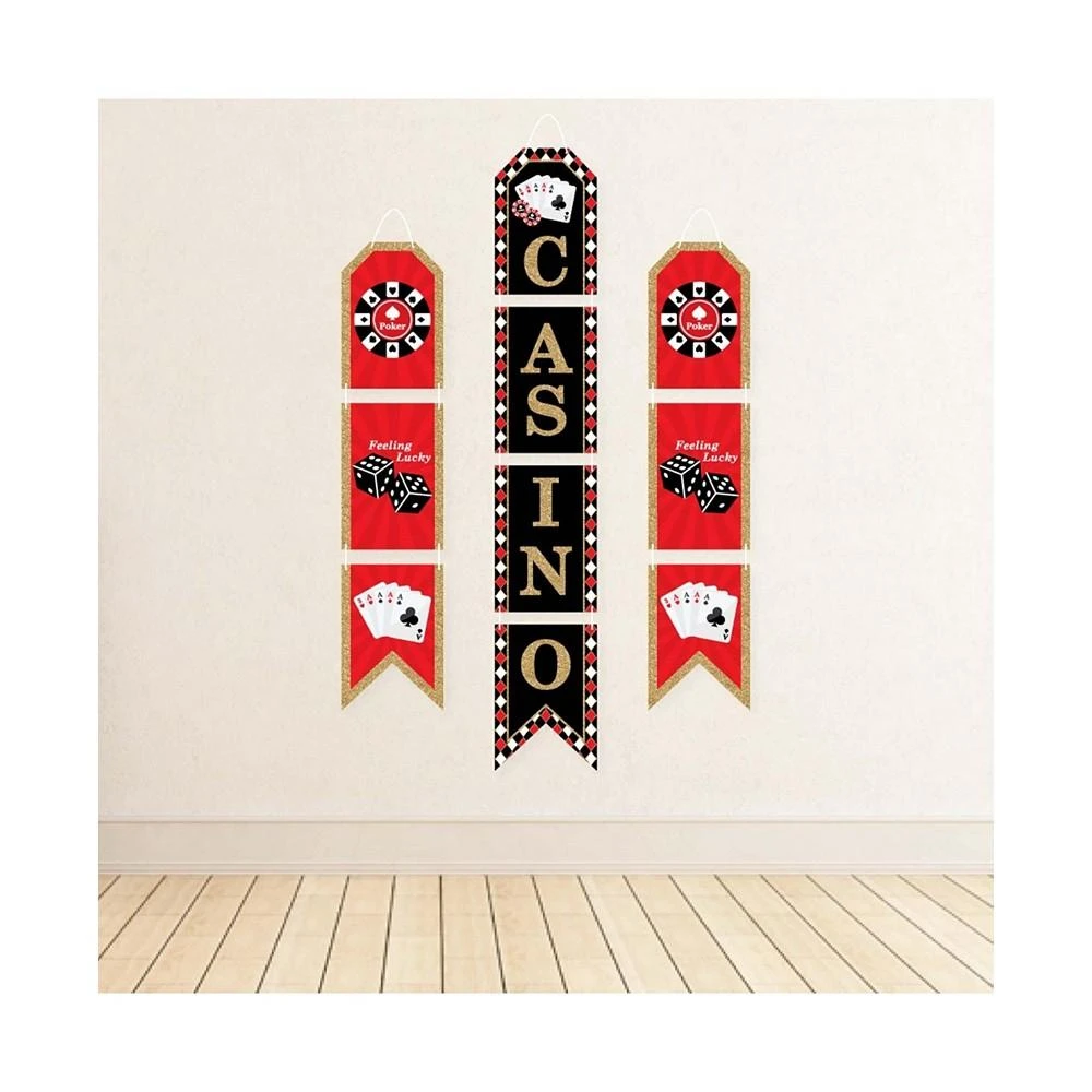商品Big Dot of Happiness|Las Vegas - Hanging Vertical Paper Door Banners - Casino Party Indoor Door Decor,价格¥157,第3张图片详细描述