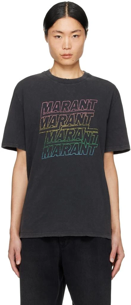 商品Isabel Marant|Black Hugo T-Shirt,价格¥1179,第1张图片