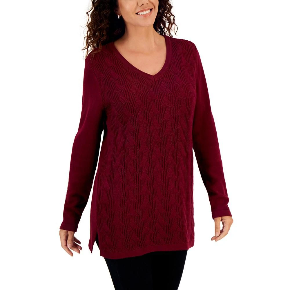 商品Karen Scott|Women's Cable-Knit Tunic Sweater, Created for Macy's,价格¥99,第1张图片详细描述