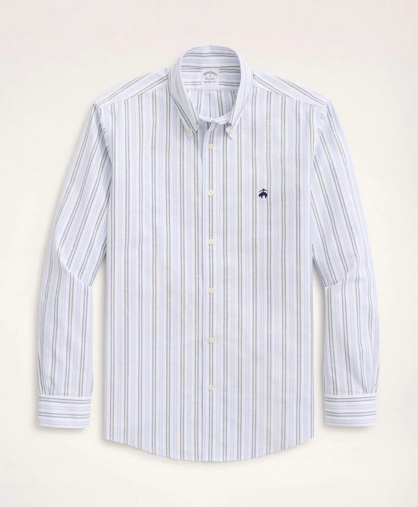 商品Brooks Brothers|Stretch Regent Regular-Fit Sport Shirt, Non-Iron Alternating Stripe Oxford,价格¥319,第1张图片