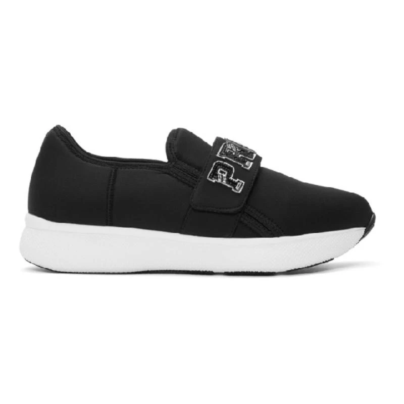商品Prada|PRADA 女士黑色徽标带氯丁橡胶运动鞋 1S112I-3I7P-F0002,价格¥1850,第1张图片