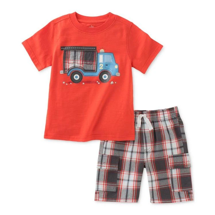 商品KIDS HEADQUARTERS|2-Pc. Cotton Graphic-Print T-Shirt & Shorts Set, Baby Boys (0-24 months),价格¥50,第2张图片详细描述