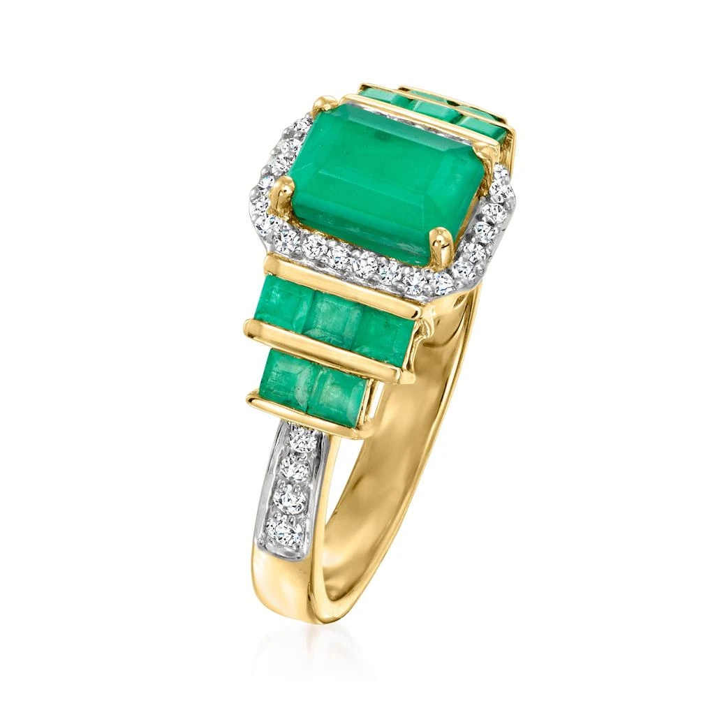 商品Ross-Simons|Emerald and . Diamond Ring in 14kt Yellow Gold,价格¥10403,第3张图片详细描述