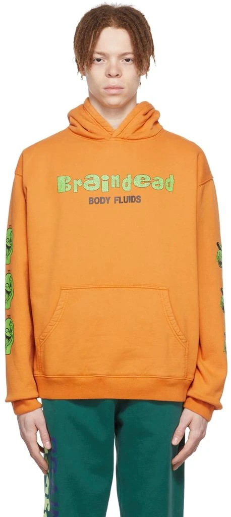 商品Brain Dead|Orange Cotton Hoodie,价格¥476,第1张图片