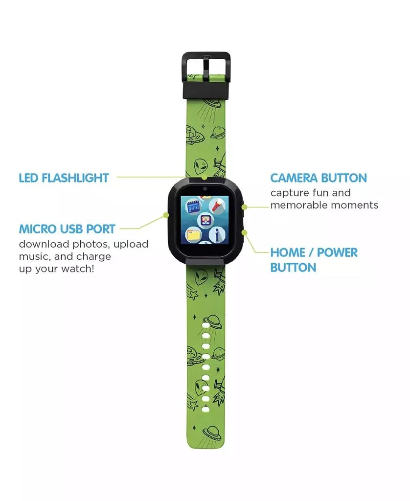 商品Playzoom|V3 Boys Green Silicone Smartwatch 42mm Gift Set,价格¥225,第2张图片详细描述