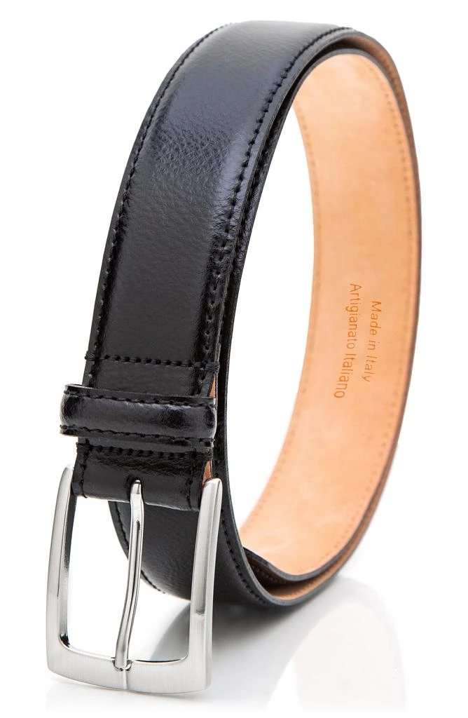 MADE IN ITALY Pebble Leather Belt 1