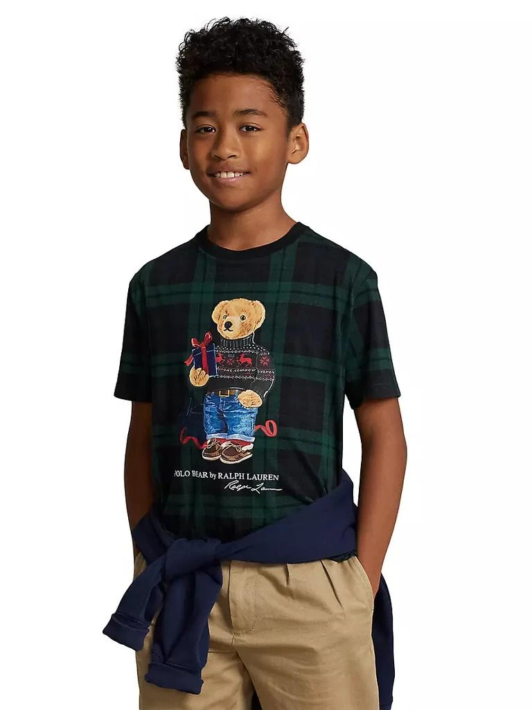 商品Ralph Lauren|Little Boy's & Boy's Polo Bear Plaid T-Shirt,价格¥186,第5张图片详细描述