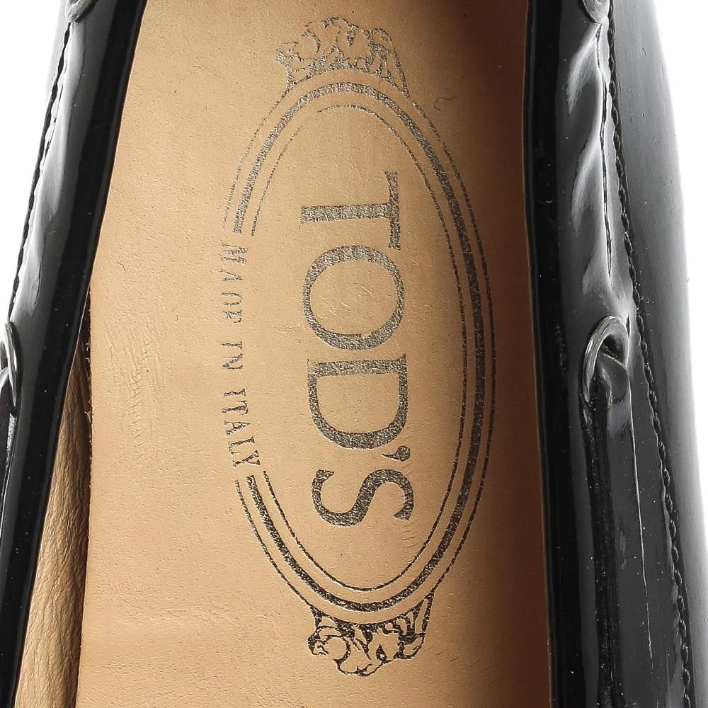 Tod's Black Patent Leather Penny Slip On Loafers Size 37.5 商品