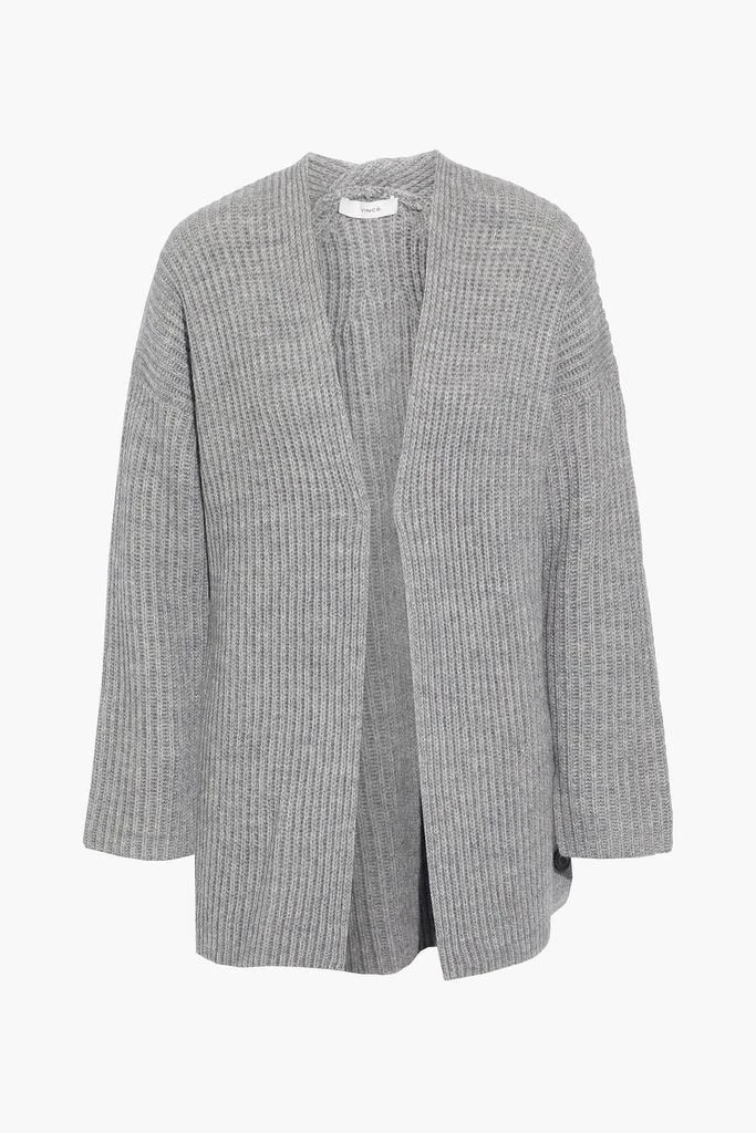 商品Vince|Ribbed mélange wool and yak-blend cardigan,价格¥664,第1张图片