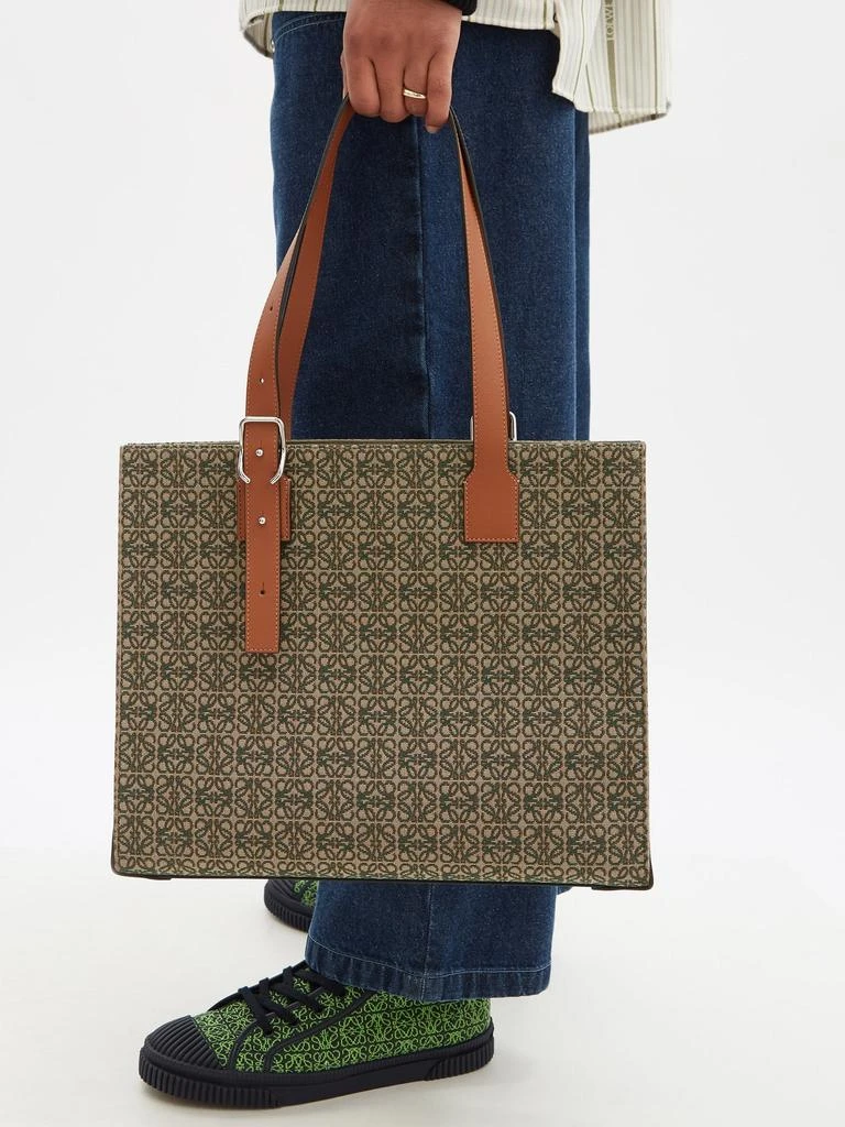 商品Loewe|Anagram-jacquard leather-trim canvas tote,价格¥13677,第3张图片详细描述