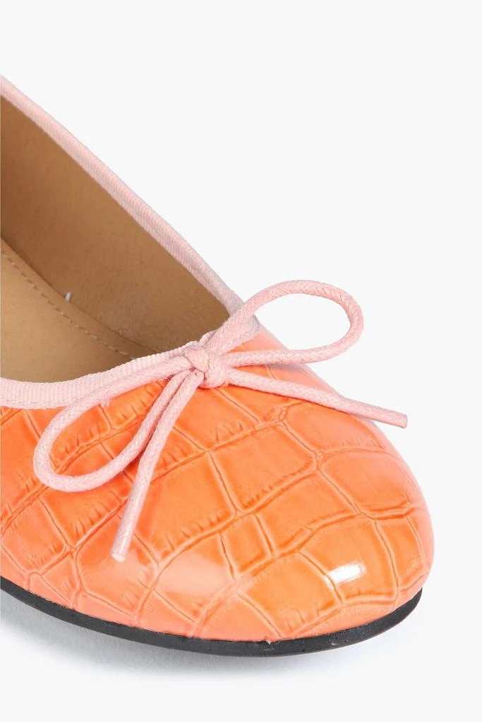 商品French Sole|Amelia croc-effect patent-leather ballet flats,价格¥670,第4张图片详细描述