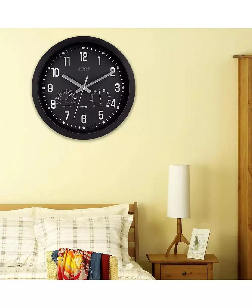 商品La Crosse Technology|La Crosse Clock 404-2631 12" Indoor Analog Wall Clock with Temperature and Humidity,价格¥182,第3张图片详细描述