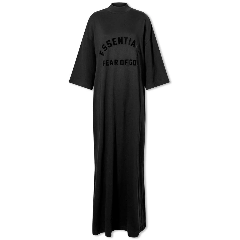 商品Essentials|Fear of God ESSENTIALS 3/4 Sleeve Dress - Black,价格¥489,第1张图片