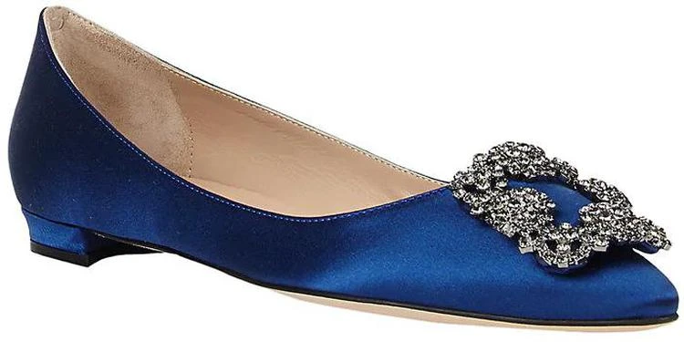 商品Manolo Blahnik|Hangisi Flats 平底鞋,价格¥7101,第2张图片详细描述