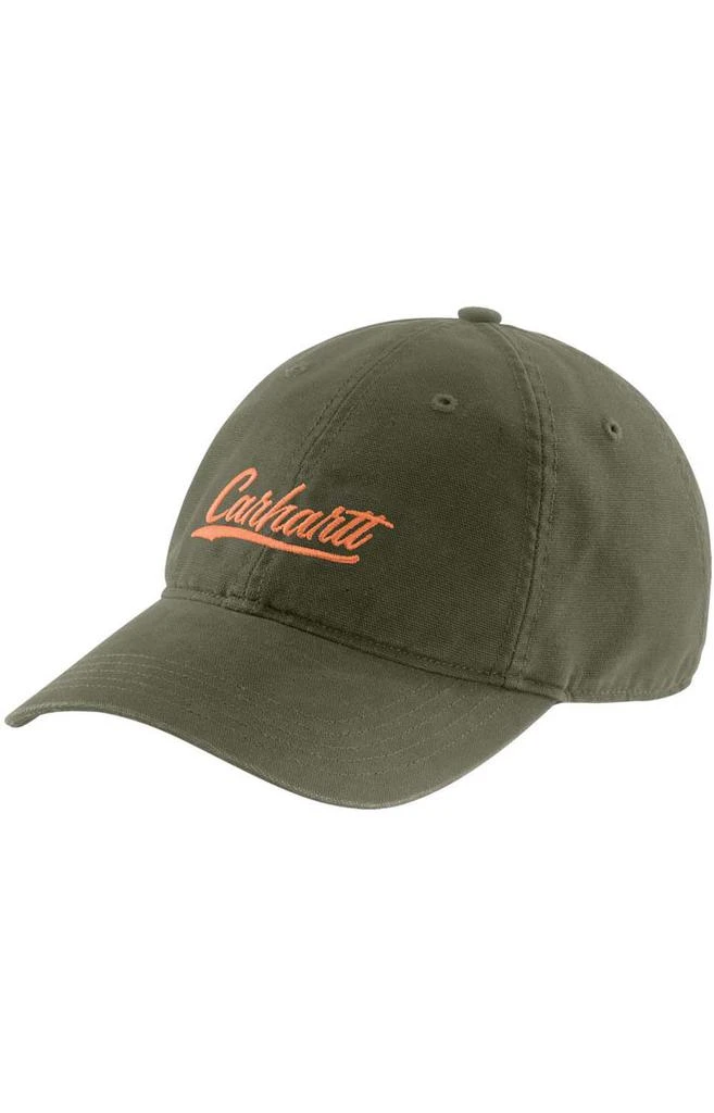 商品Carhartt|(105247) Canvas Script Graphic Cap - Basil,价格¥147,第1张图片