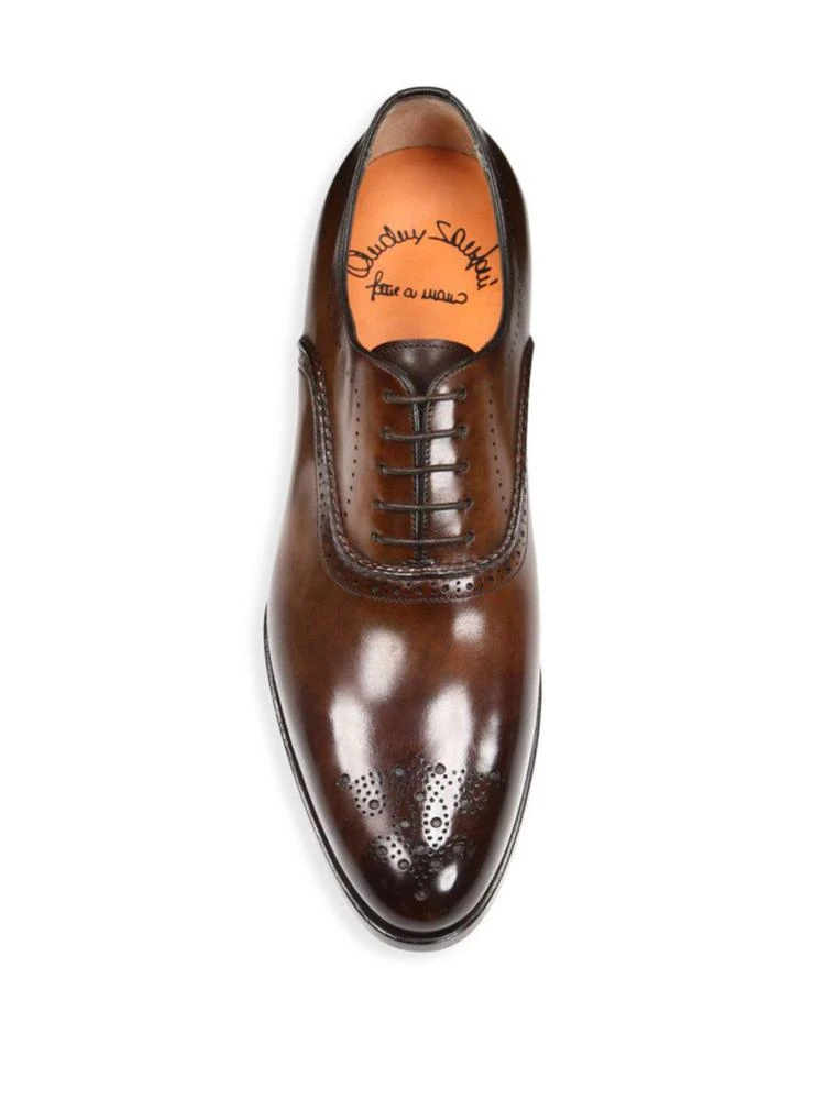 商品Santoni|SJ Hand-Stitched Leather Oxfords,价格¥4721,第4张图片详细描述