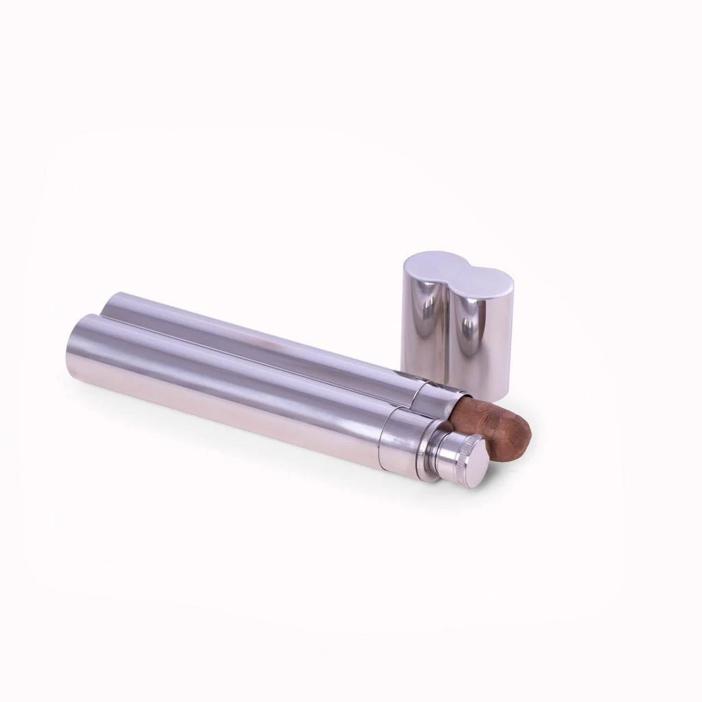 商品Bey Berk|Felix Stainless Steel Flask and Cigar Tube,价格¥242,第1张图片