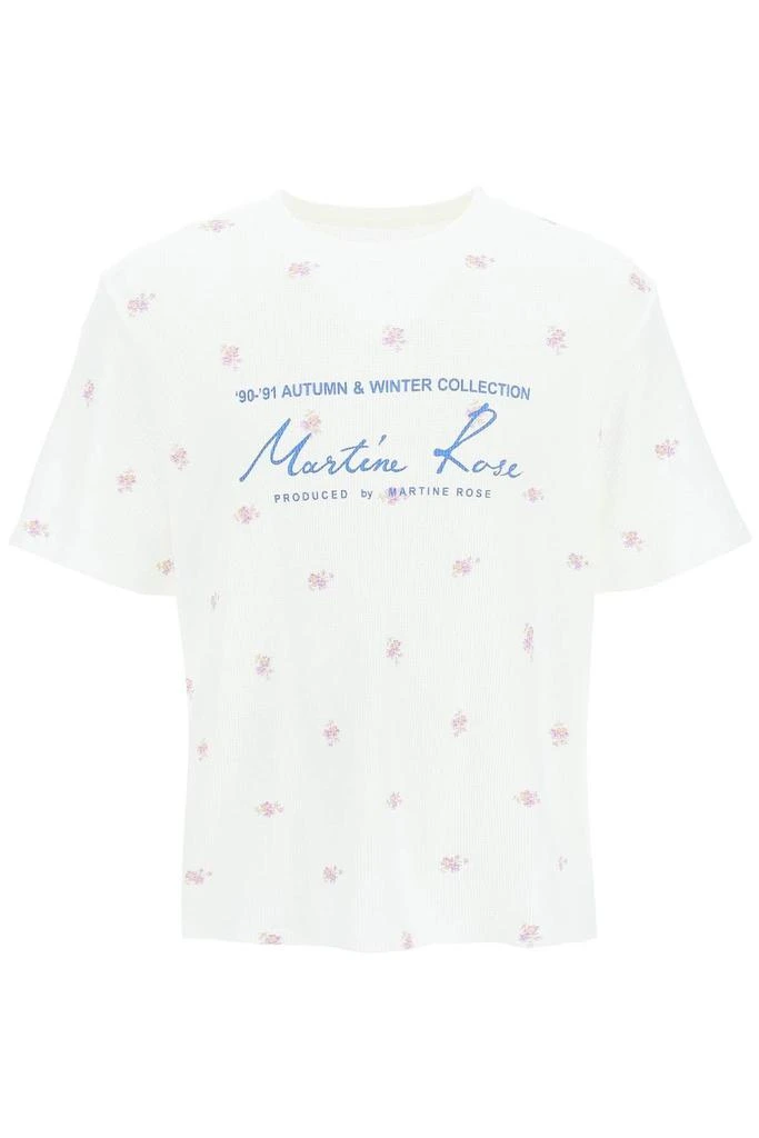 商品Martine Rose|WAFFLED JERSEY T-SHIRT WITH FLORAL PRINT,价格¥687,第1张图片