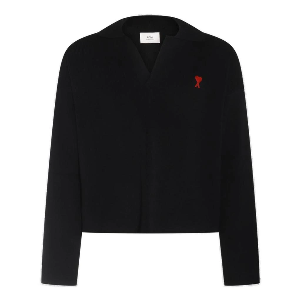 商品AMI|AMI Paris Ami de Coeur Long-Sleeved Knitted Jumper,价格¥2742,第1张图片