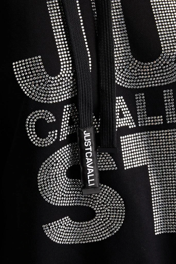 商品Just Cavalli|Oversized crystal-embellished French cotton-terry hoodie,价格¥782,第4张图片详细描述