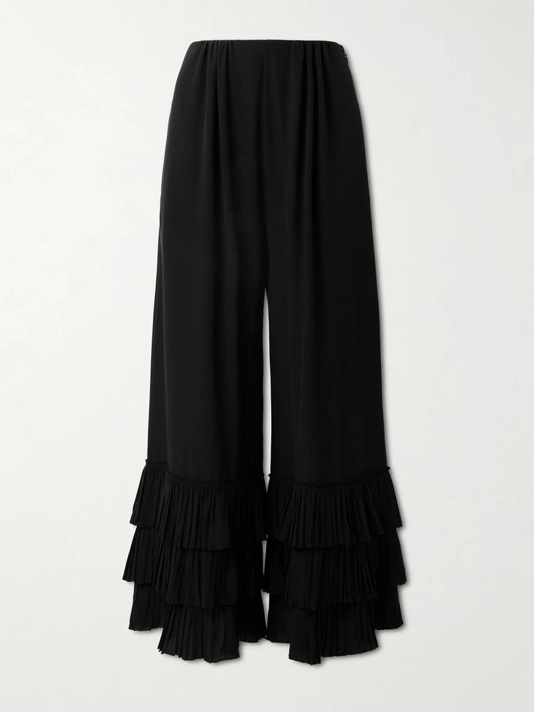 商品Chloé|褶饰真丝双绉阔腿裤,价格¥18412,第1张图片
