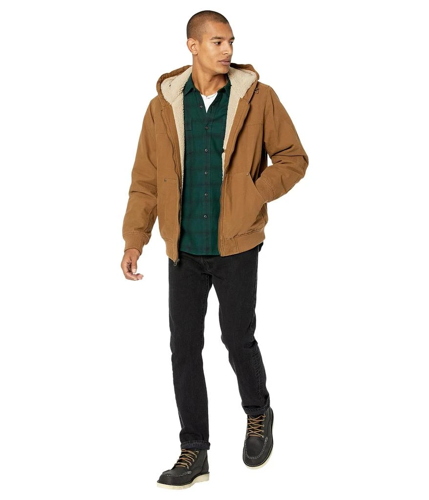 商品Levi's|Cotton Canvas Hooded Utility Jacket with Sherpa Lining,价格¥515,第4张图片详细描述