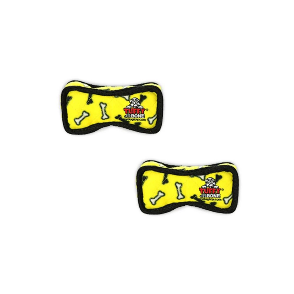 商品Tuffy|Jr Bone2 Yellow Bone, 2-Pack Dog Toys,价格¥158,第1张图片