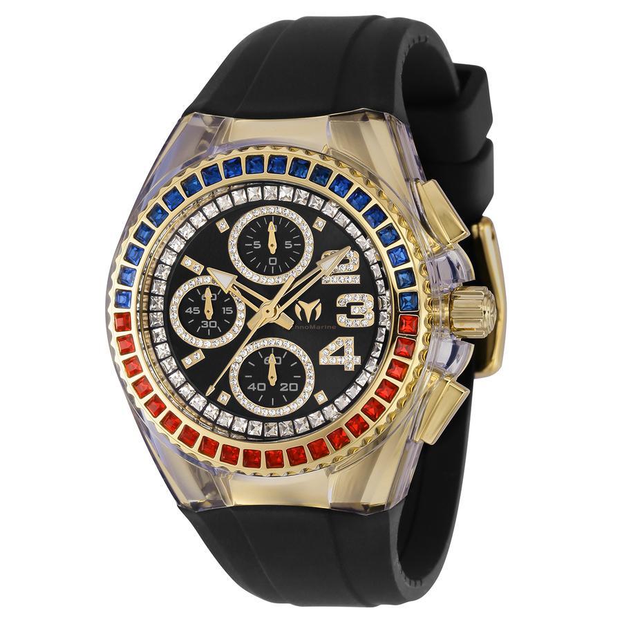 商品TechnoMarine|Cruise Chronograph Quartz Black Dial Unisex Watch TM-121046,价格¥1055,第1张图片