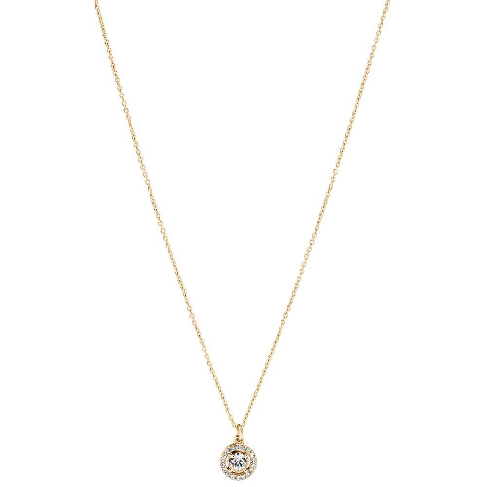 商品Coach|Crystal Halo Pendant Necklace, 16" + 2" extender,价格¥895,第1张图片