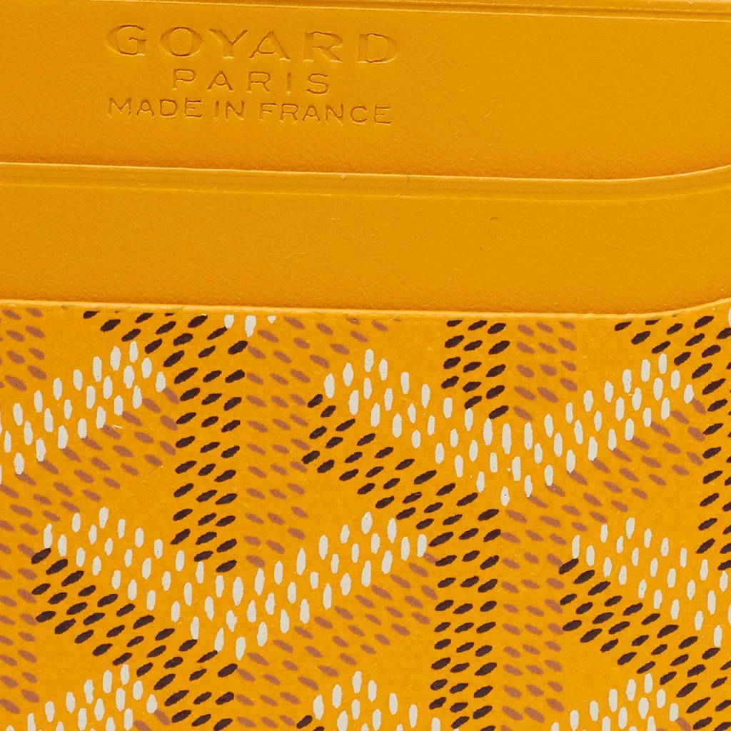 商品Goyard|Goyard Yellow Goyardine Coated Canvas and Leather Saint Sulpice Card Holder,价格¥5121,第5张图片详细描述