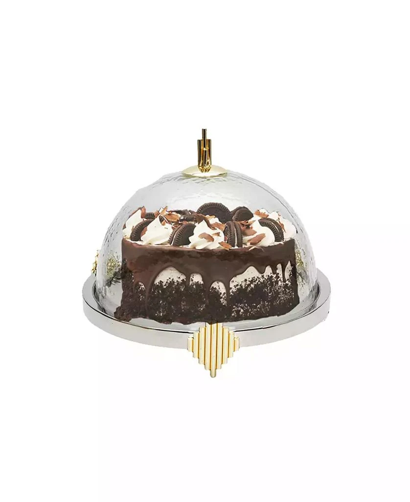 商品Classic Touch|Cake Dome with Stainless Steel Base Symmetrical Design,价格¥570,第2张图片详细描述